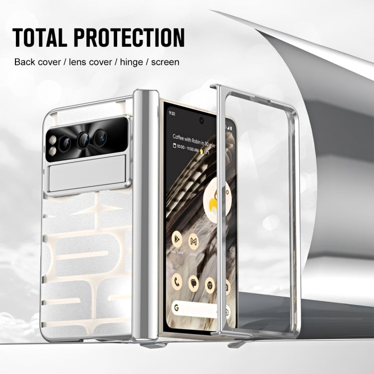 For Google Pixel Fold Integrated Electroplating Folding Phone Case(Silver) - Google Cases by PMC TechLife | Online Shopping South Africa | PMC TechLife | Buy Now Pay Later Mobicred
