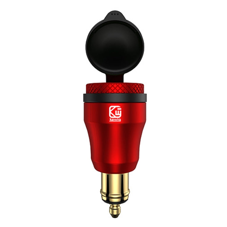 Motorcycle European-style Small-caliber Aluminum Alloy QC 3.0 + PD Fast Charge USB Charger, Shell Color:Red(Red Light) - Battery Charger by PMC TechLife | Online Shopping South Africa | PMC TechLife | Buy Now Pay Later Mobicred