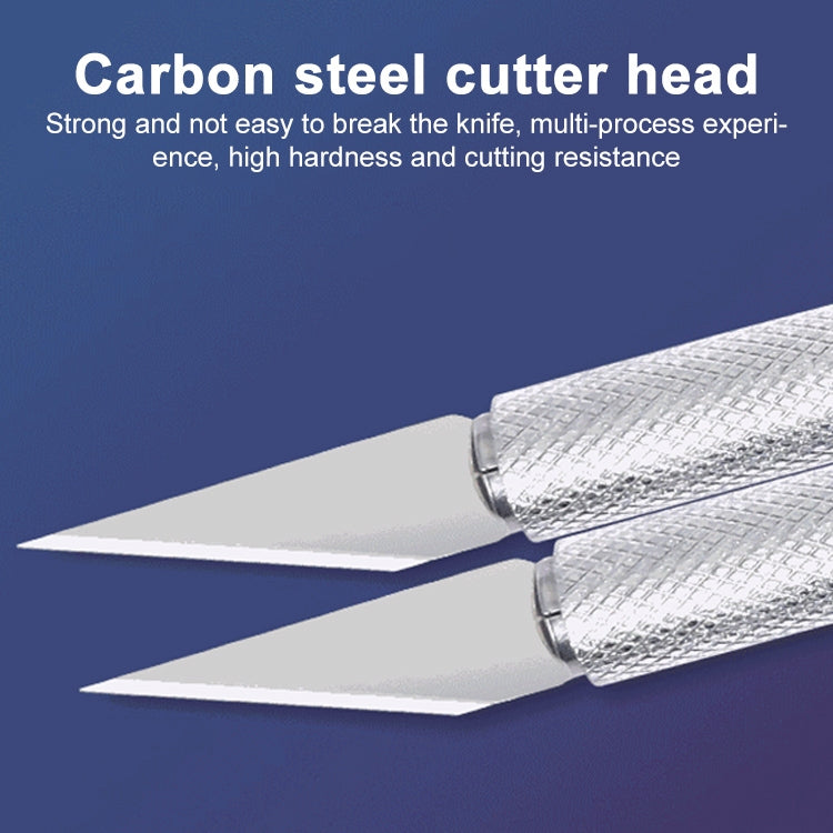 6 in 1 Aluminum Alloy DIY Carving Tool Handmade Pen Knife(Blue) - Burin &Cutting Knife by PMC TechLife | Online Shopping South Africa | PMC TechLife