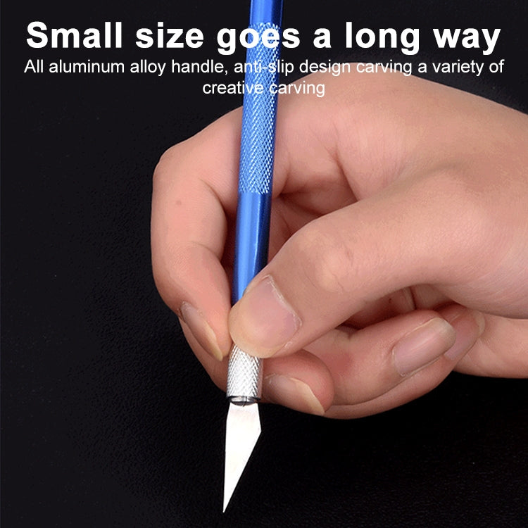 6 in 1 Aluminum Alloy DIY Carving Tool Handmade Pen Knife(Blue) - Burin &Cutting Knife by PMC TechLife | Online Shopping South Africa | PMC TechLife