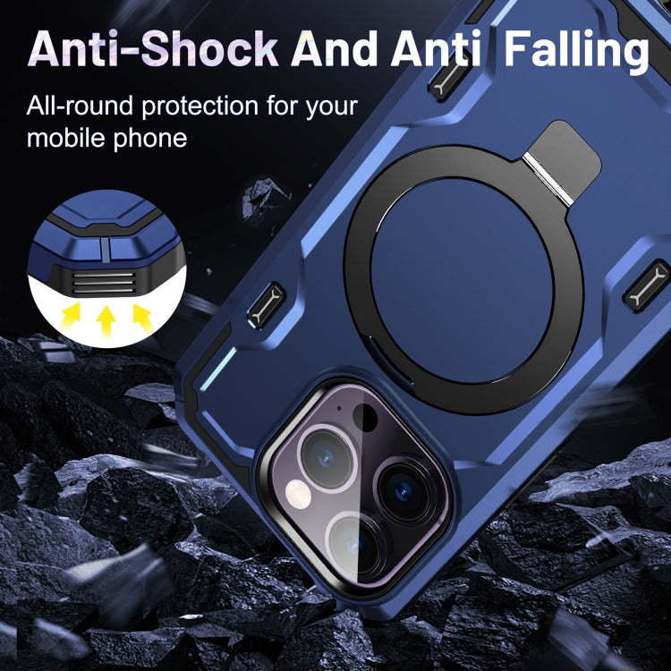 For iPhone 13 Pro Max Patronus MagSafe Magnetic Holder Phone Case(Navy Blue) - iPhone 13 Pro Max Cases by PMC TechLife | Online Shopping South Africa | PMC TechLife