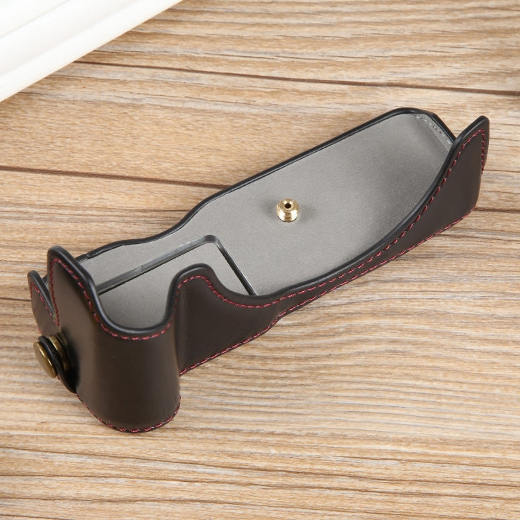 For Canon EOS R50 1/4 inch Thread PU Leather Camera Half Case Base(Black) - Half Case by PMC TechLife | Online Shopping South Africa | PMC TechLife | Buy Now Pay Later Mobicred