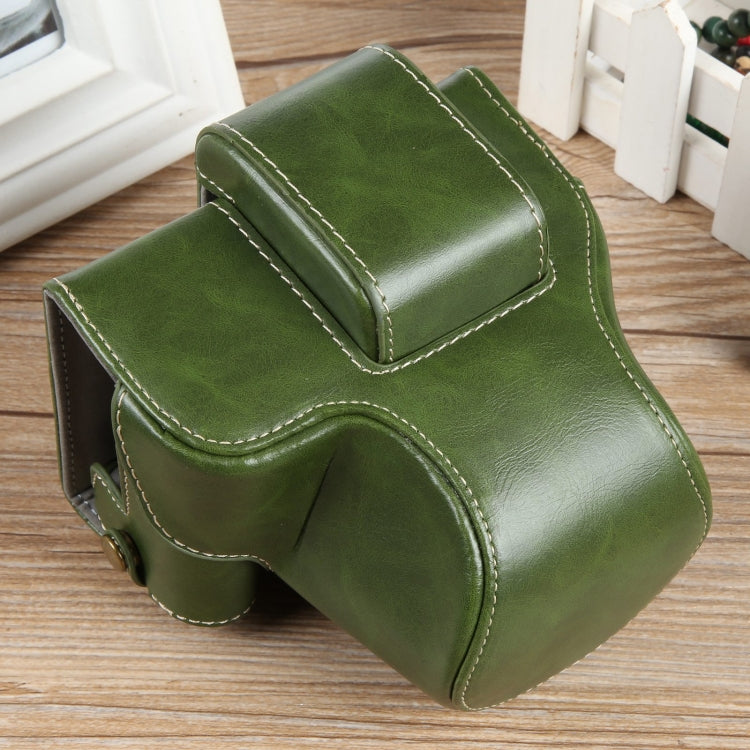 For Canon EOS R50 Full Body Magnetic Leather Camera Case Bag with Strap, Deluxe Edition(Green) - Leather Bag by PMC TechLife | Online Shopping South Africa | PMC TechLife | Buy Now Pay Later Mobicred