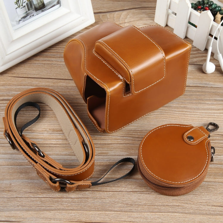 For Canon EOS R50 Full Body Magnetic Leather Camera Case Bag with Strap, Deluxe Edition(Brown) - Leather Bag by PMC TechLife | Online Shopping South Africa | PMC TechLife | Buy Now Pay Later Mobicred