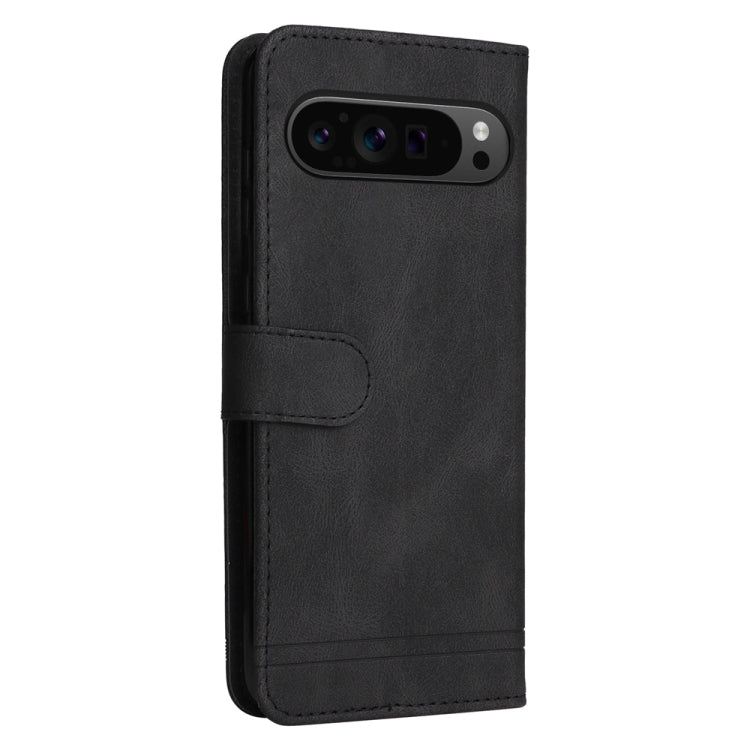 For Google Pixel 9 Pro Skin Feel Life Tree Metal Button Leather Phone Case(Black) - Google Cases by PMC TechLife | Online Shopping South Africa | PMC TechLife | Buy Now Pay Later Mobicred