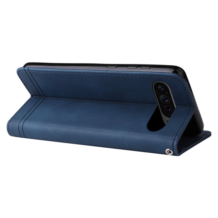 For Google Pixel 9 Pro Skin Feel Life Tree Metal Button Leather Phone Case(Blue) - Google Cases by PMC TechLife | Online Shopping South Africa | PMC TechLife | Buy Now Pay Later Mobicred