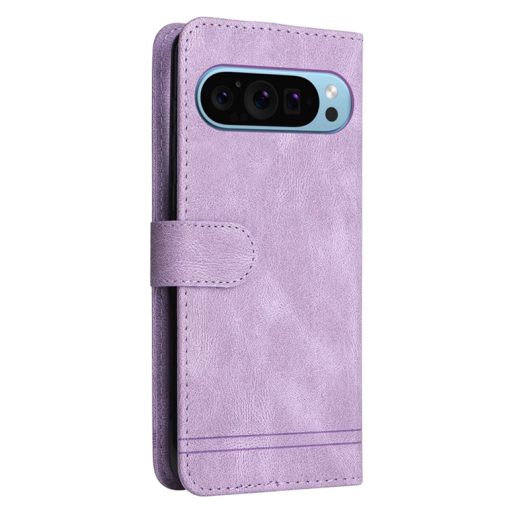 For Google Pixel 9 Skin Feel Life Tree Metal Button Leather Phone Case(Purple) - Google Cases by PMC TechLife | Online Shopping South Africa | PMC TechLife | Buy Now Pay Later Mobicred