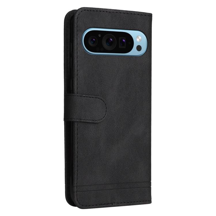 For Google Pixel 9 Skin Feel Life Tree Metal Button Leather Phone Case(Black) - Google Cases by PMC TechLife | Online Shopping South Africa | PMC TechLife | Buy Now Pay Later Mobicred