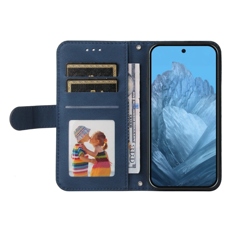 For Google Pixel 9 Skin Feel Life Tree Metal Button Leather Phone Case(Blue) - Google Cases by PMC TechLife | Online Shopping South Africa | PMC TechLife | Buy Now Pay Later Mobicred