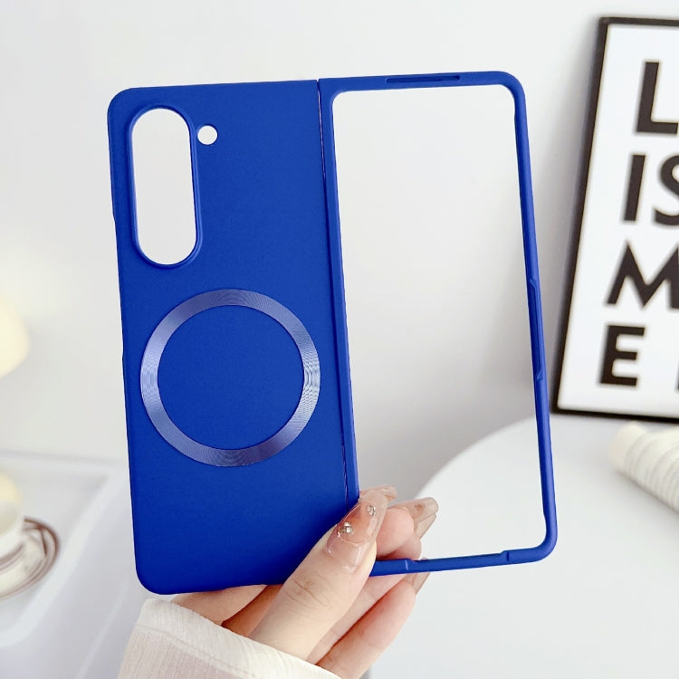 For Samsung Galaxy Z Fold5 Skin Feel Magsafe Magnetic Shockproof PC Phone Case(Dark Blue) - Galaxy Z Fold5 Cases by PMC TechLife | Online Shopping South Africa | PMC TechLife