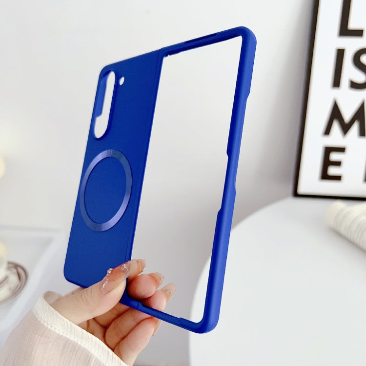 For Samsung Galaxy Z Fold5 Skin Feel Magsafe Magnetic Shockproof PC Phone Case(Dark Blue) - Galaxy Z Fold5 Cases by PMC TechLife | Online Shopping South Africa | PMC TechLife