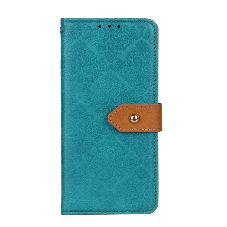 For iPhone 16e European Floral Embossed Leather Phone Case(Blue) - free shipping - PMC TechLife - Order now!