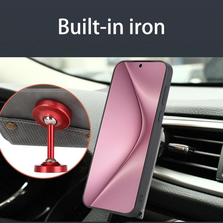 For Huawei Pura 70 Double Buckle Card Slots Magnetic Phone Case(Grey) - free shipping - PMC Jewellery - Order now!