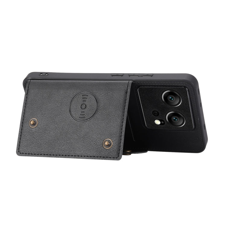 For Xiaomi 13T / Redmi K60 Ultra Double Buckle Card Slots Magnetic Phone Case(Black) - Xiaomi Cases by PMC TechLife | Online Shopping South Africa | PMC TechLife | Buy Now Pay Later Mobicred