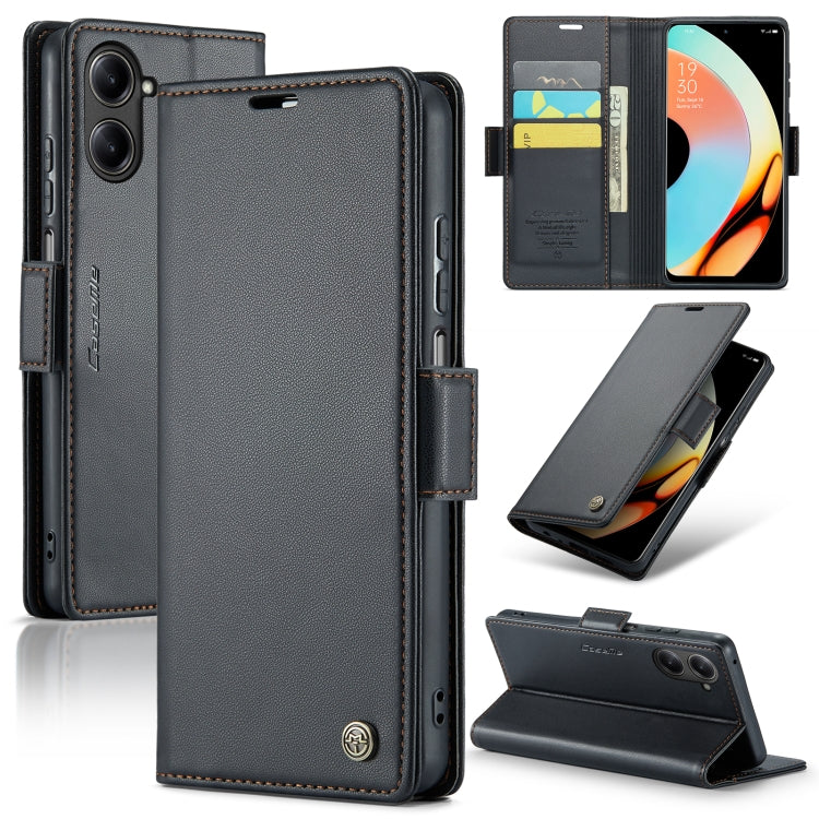 For Realme 10 Pro 5G CaseMe 023 Butterfly Buckle Litchi Texture RFID Anti-theft Leather Phone Case(Black) - Realme Cases by CaseMe | Online Shopping South Africa | PMC TechLife | Buy Now Pay Later Mobicred