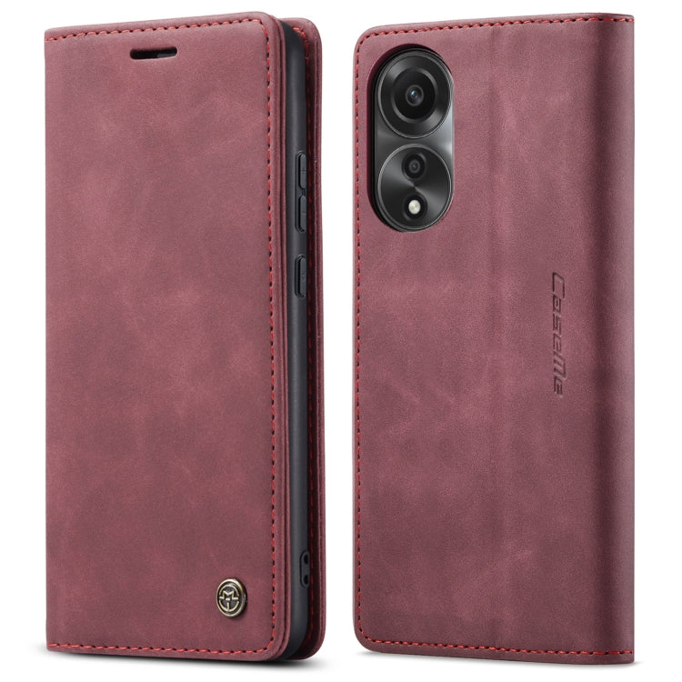 For OPPO A78 4G CaseMe 013 Multifunctional Horizontal Flip Leather Phone Case(Wine Red) - OPPO Cases by CaseMe | Online Shopping South Africa | PMC Jewellery | Buy Now Pay Later Mobicred