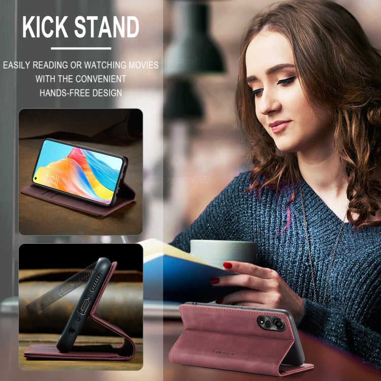 For OPPO A78 4G CaseMe 013 Multifunctional Horizontal Flip Leather Phone Case(Wine Red) - OPPO Cases by CaseMe | Online Shopping South Africa | PMC Jewellery | Buy Now Pay Later Mobicred
