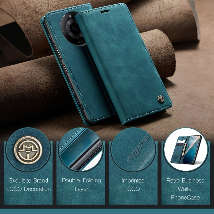 For Realme 11 Pro／Realme 11 Pro+ CaseMe 013 Multifunctional Horizontal Flip Leather Phone Case(Blue) - free shipping - PMC Jewellery - Order now!