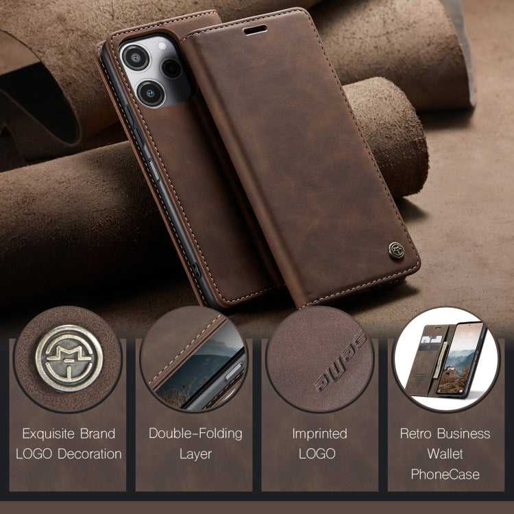 For Xiaomi Redmi 12 4G / 12 5G／Note 12R CaseMe 013 Multifunctional Horizontal Flip Leather Phone Case(Coffee) - free shipping - PMC Jewellery - Order now!