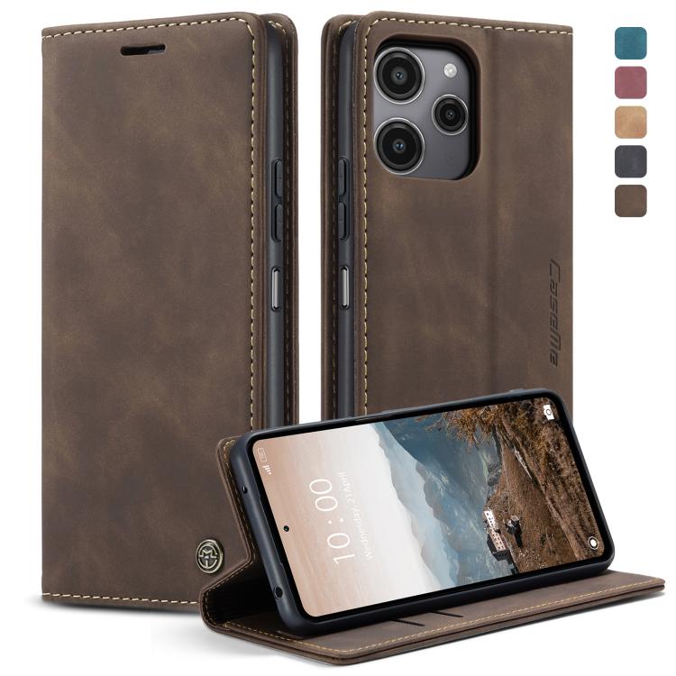 For Xiaomi Redmi 12 4G / 12 5G／Note 12R CaseMe 013 Multifunctional Horizontal Flip Leather Phone Case(Coffee) - free shipping - PMC Jewellery - Order now!