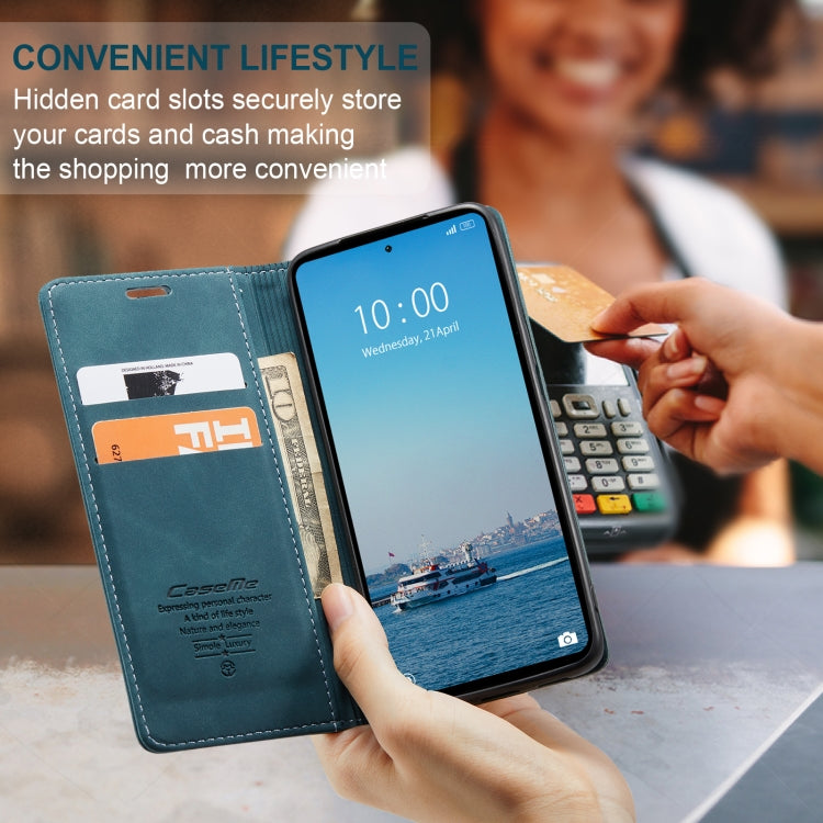 For Xiaomi Redmi 12 4G / 12 5G／Note 12R CaseMe 013 Multifunctional Horizontal Flip Leather Phone Case(Blue) - free shipping - PMC Jewellery - Order now!
