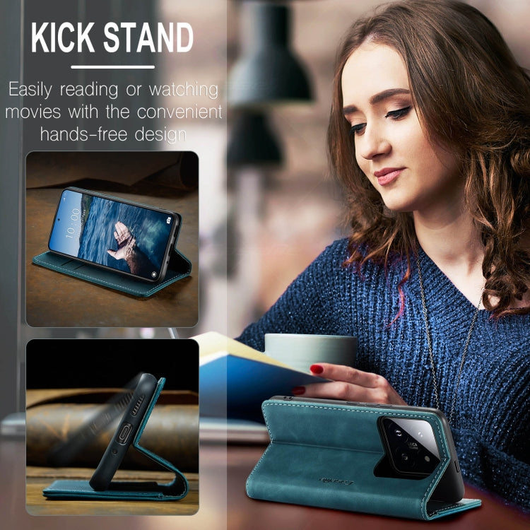 For Xiaomi 14 Pro CaseMe 013 Multifunctional Horizontal Flip Leather Phone Case(Blue) - free shipping - PMC Jewellery - Order now!
