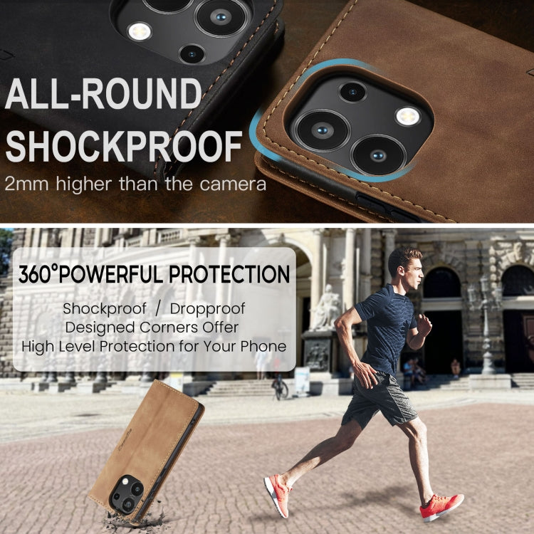 For Xiaomi Redmi Note 13 4G CaseMe 013 Multifunctional Horizontal Flip Leather Phone Case(Brown) - free shipping - PMC Jewellery - Order now!