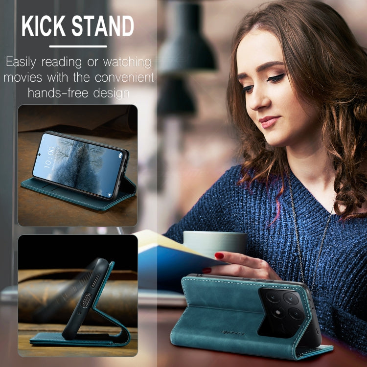 For Xiaomi Poco X6 Pro CaseMe 013 Multifunctional Horizontal Flip Leather Phone Case(Blue) - free shipping - PMC Jewellery - Order now!