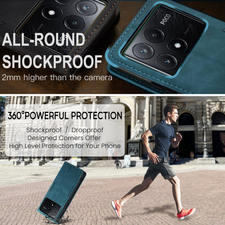 For Xiaomi Poco X6 Pro CaseMe 013 Multifunctional Horizontal Flip Leather Phone Case(Blue) - free shipping - PMC Jewellery - Order now!