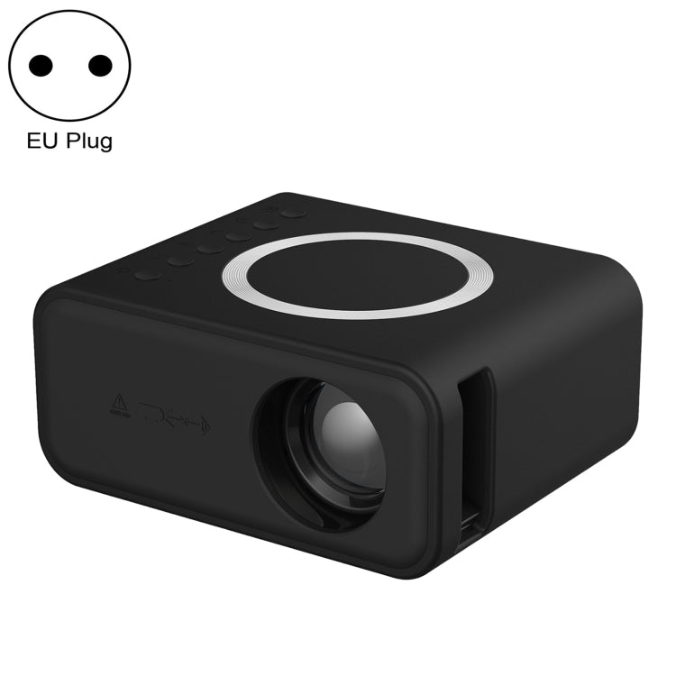 T300S 320x240 24ANSI Lumens Mini LCD Projector Supports Wired & Wireless Same Screen, Specification:EU Plug(Black) - Mini Projector by PMC TechLife | Online Shopping South Africa | PMC TechLife | Buy Now Pay Later Mobicred
