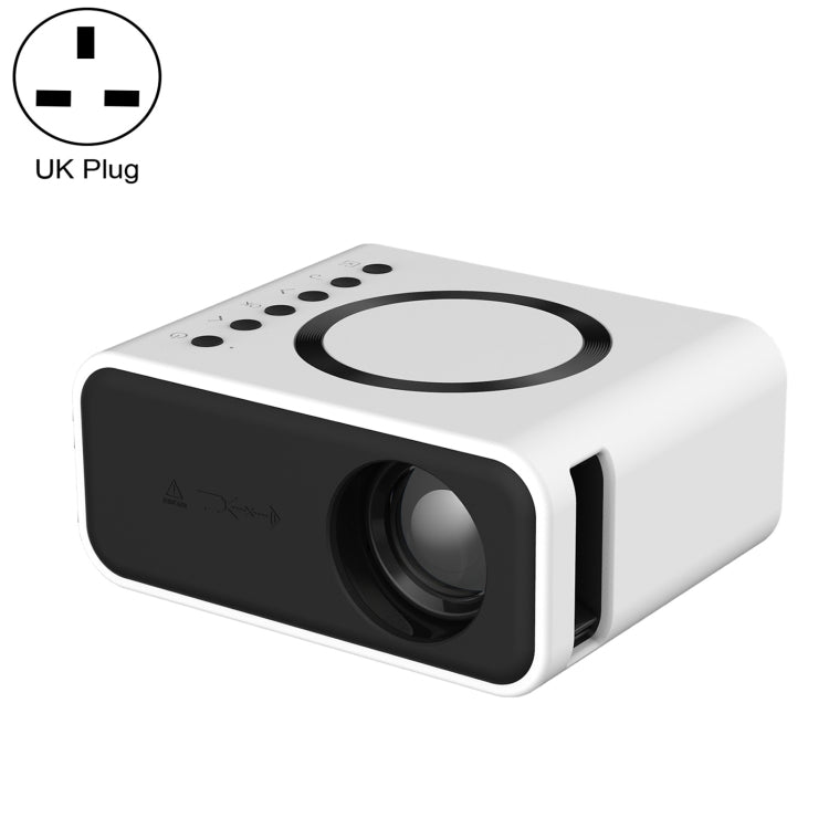 T300S 320x240 24ANSI Lumens Mini LCD Projector Supports Wired & Wireless Same Screen, Specification:UK Plug(White) - Mini Projector by PMC TechLife | Online Shopping South Africa | PMC TechLife | Buy Now Pay Later Mobicred