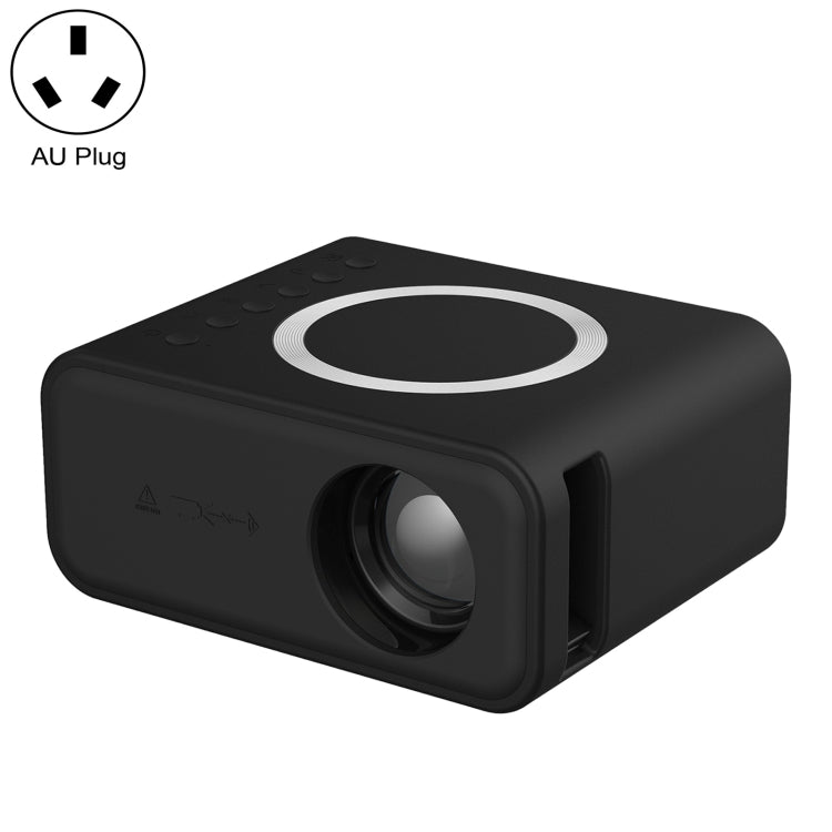 T300S 320x240 24ANSI Lumens Mini LCD Projector Supports Wired & Wireless Same Screen, Specification:AU Plug(Black) - Mini Projector by PMC TechLife | Online Shopping South Africa | PMC TechLife | Buy Now Pay Later Mobicred