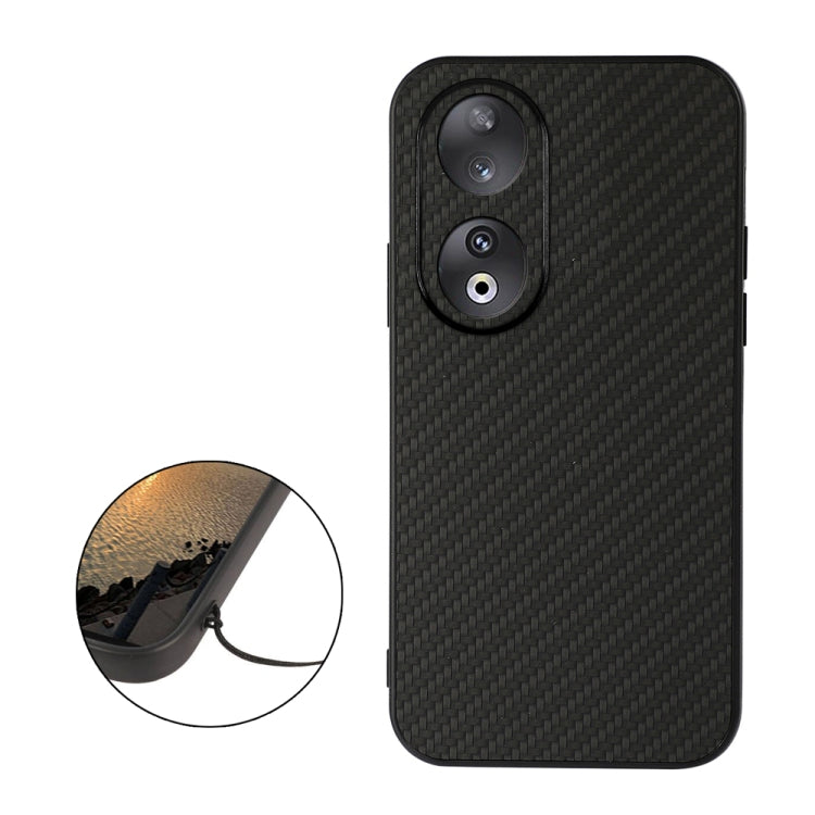 For Honor 90 Carbon Fiber Texture Shockproof Phone Case(Black) - Honor Cases by PMC TechLife | Online Shopping South Africa | PMC TechLife | Buy Now Pay Later Mobicred