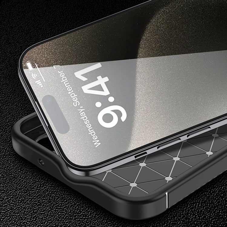 For iPhone 16 Pro Carbon Fiber Texture Shockproof TPU Phone Case(Black) - iPhone 16 Pro Cases by PMC TechLife | Online Shopping South Africa | PMC TechLife | Buy Now Pay Later Mobicred