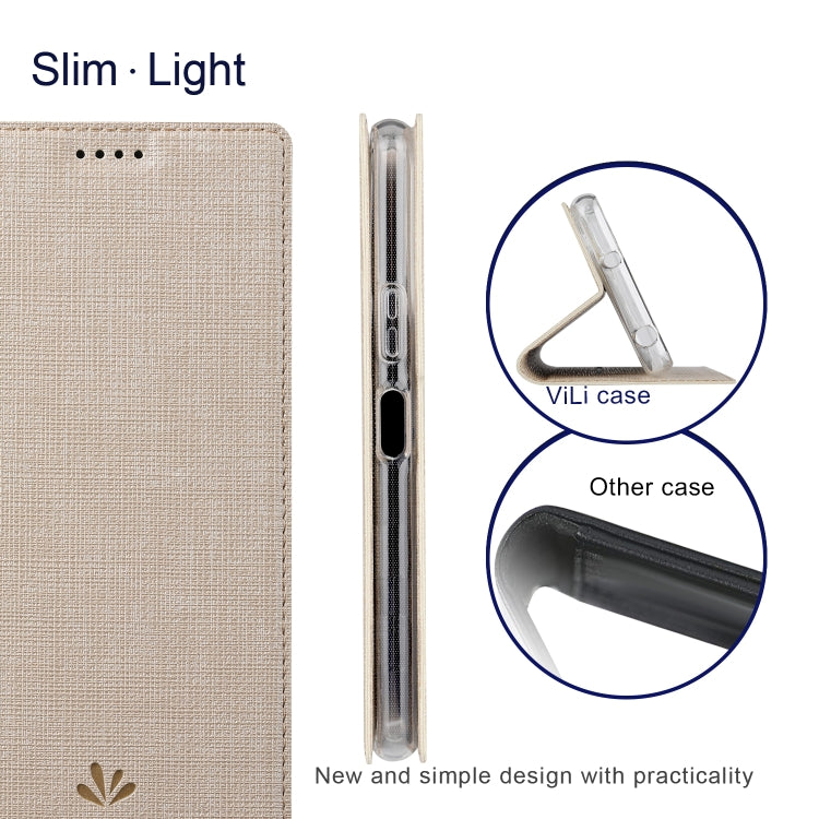 For Sharp Aquos Wish 3 ViLi DMX Series Shockproof TPU + PU Leather Magnetic Attraction Horizontal Flip Case(Gold) - free shipping - PMC Jewellery - Order now!