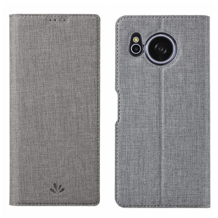 For Sharp Aquos Sense8 ViLi DMX Series Shockproof TPU + PU Leather Magnetic Attraction Horizontal Flip Case(Grey) - free shipping - PMC Jewellery - Order now!