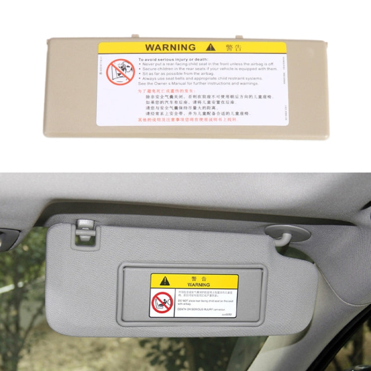 For Peugeot 308 2010-2022 Left-hand Drive Car Sun Visor Makeup Mirror Cover 98177070(Dark Beige) - Sunglasses & Glasses Clips by PMC TechLife | Online Shopping South Africa | PMC TechLife | Buy Now Pay Later Mobicred