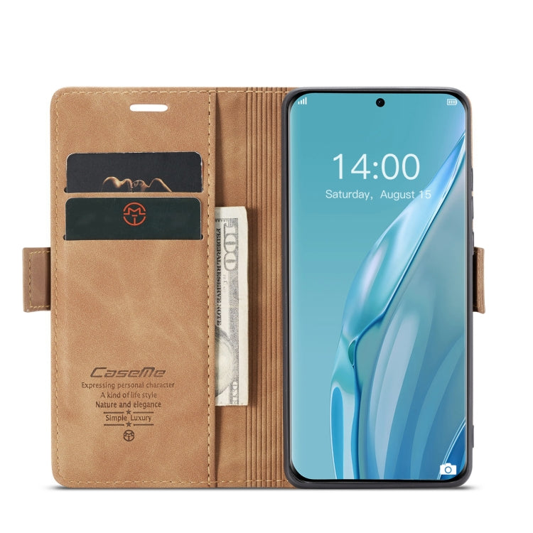 For Huawei P60 Art CaseMe 013 Multifunctional Horizontal Flip Leather Phone Case(Brown) - free shipping - PMC Jewellery - Order now!