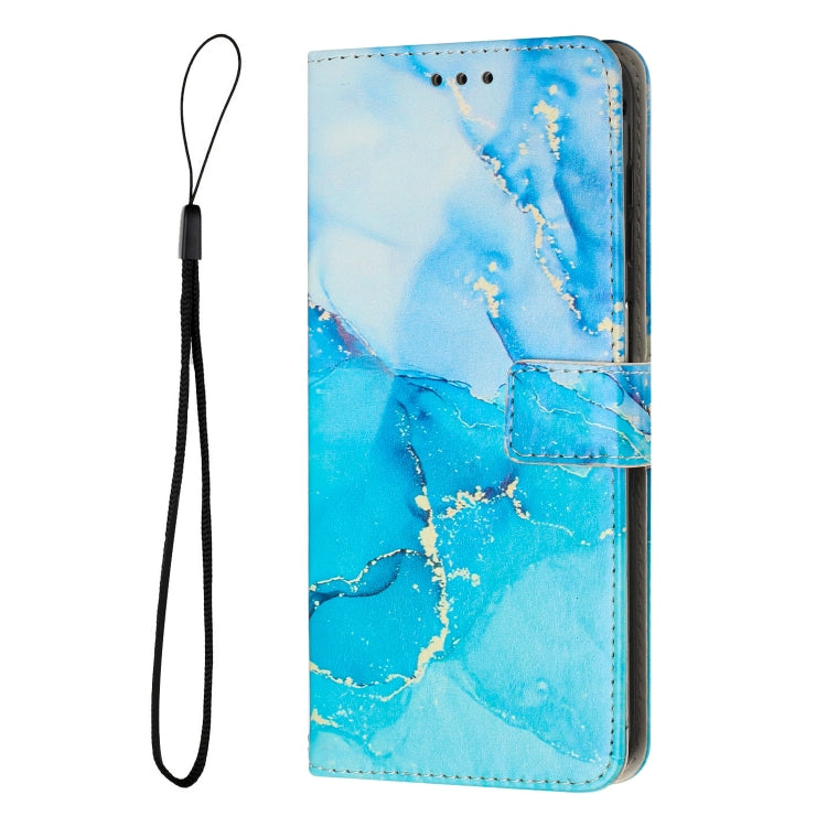 For OPPO Reno10 Pro+ Painted Marble Pattern Leather Phone Case(Blue Green) - OPPO Cases by PMC TechLife | Online Shopping South Africa | PMC TechLife | Buy Now Pay Later Mobicred