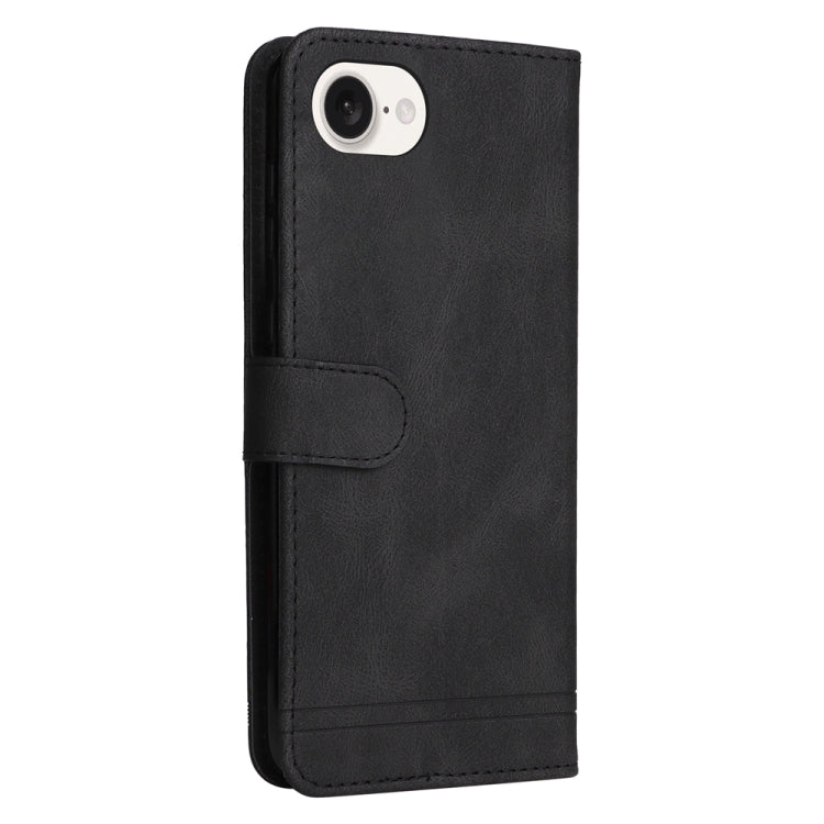 For iPhone 16e Skin Feel Life Tree Leather Phone Case(Black) - iPhone 16e Cases by PMC TechLife | Online Shopping South Africa | PMC TechLife | Buy Now Pay Later Mobicred