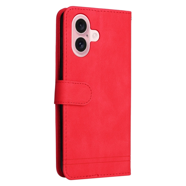 For iPhone 16 Skin Feel Life Tree Leather Phone Case(Red) - iPhone 16 Cases by PMC TechLife | Online Shopping South Africa | PMC TechLife | Buy Now Pay Later Mobicred