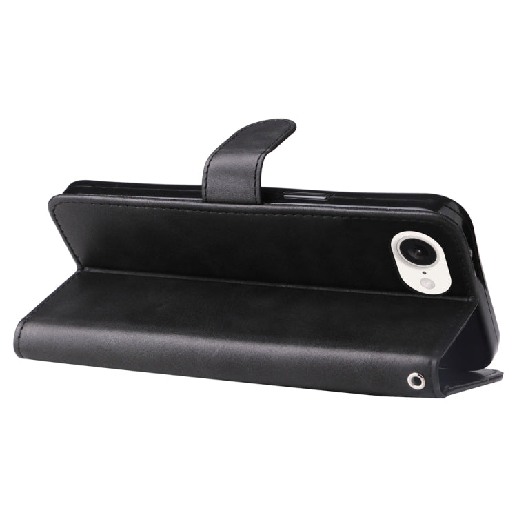 For iPhone 16e Fashion Calf Texture Zipper Leather Phone Case(Black) - iPhone 16e Cases by PMC TechLife | Online Shopping South Africa | PMC TechLife | Buy Now Pay Later Mobicred