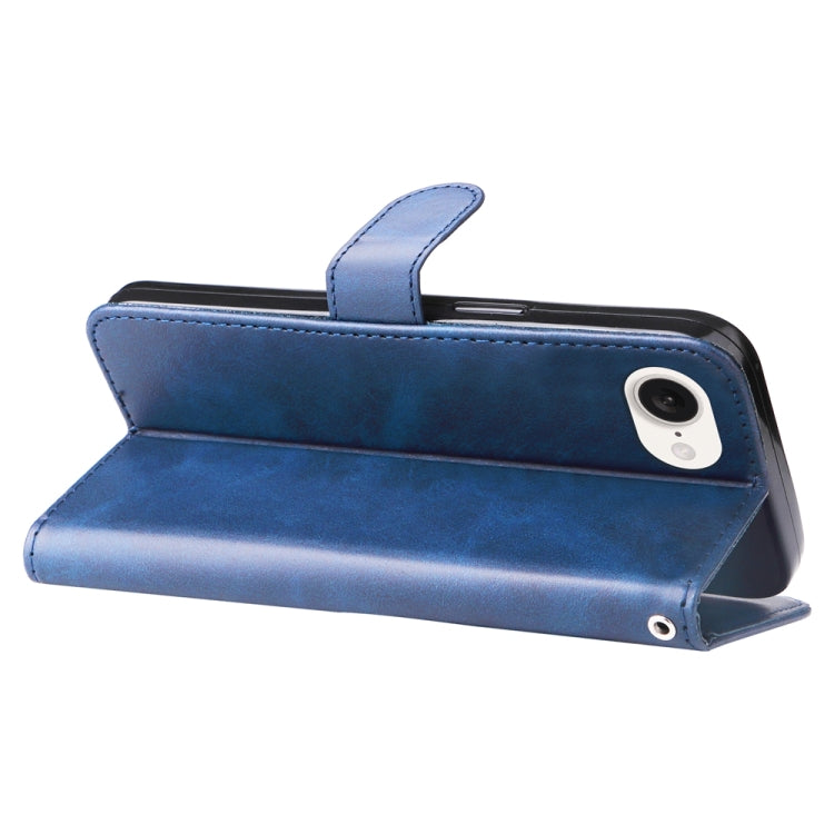 For iPhone 16e Fashion Calf Texture Zipper Leather Phone Case(Blue) - iPhone 16e Cases by PMC TechLife | Online Shopping South Africa | PMC TechLife | Buy Now Pay Later Mobicred