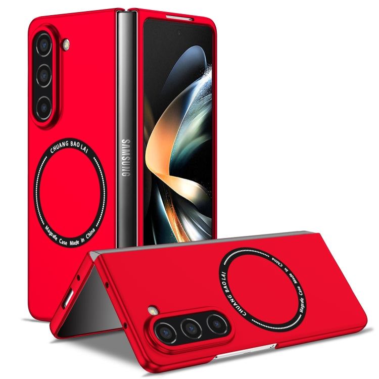 For Samsung Galaxy Z Fold5 Magsafe Magnetic Folding PC Phone Case(Red) - Galaxy Z Fold5 Cases by PMC TechLife | Online Shopping South Africa | PMC TechLife