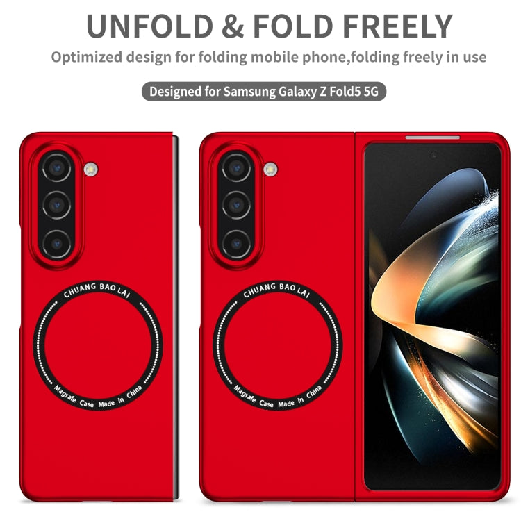 For Samsung Galaxy Z Fold5 Magsafe Magnetic Folding PC Phone Case(Red) - Galaxy Z Fold5 Cases by PMC TechLife | Online Shopping South Africa | PMC TechLife