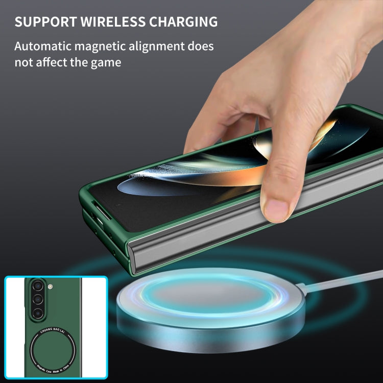 For Samsung Galaxy Z Fold5 Magsafe Magnetic Folding PC Phone Case(Green) - Galaxy Z Fold5 Cases by PMC TechLife | Online Shopping South Africa | PMC TechLife