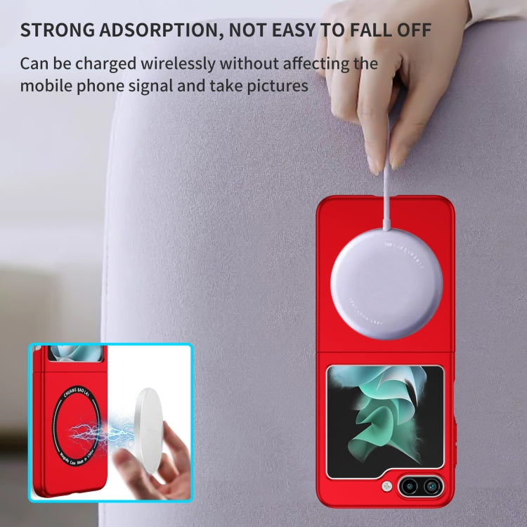 For Samsung Galaxy Z Flip5 5G Magsafe Magnetic Folding PC Phone Case(Red) - Galaxy Z Flip5 Cases by PMC TechLife | Online Shopping South Africa | PMC TechLife
