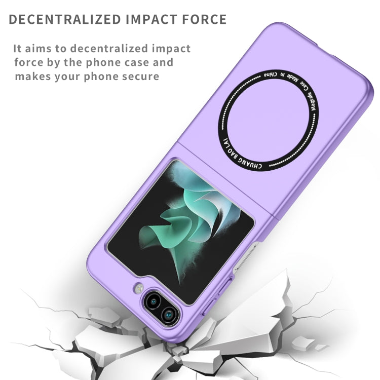 For Samsung Galaxy Z Flip5 5G Magsafe Magnetic Folding PC Phone Case(Purple) - Galaxy Z Flip5 Cases by PMC TechLife | Online Shopping South Africa | PMC TechLife
