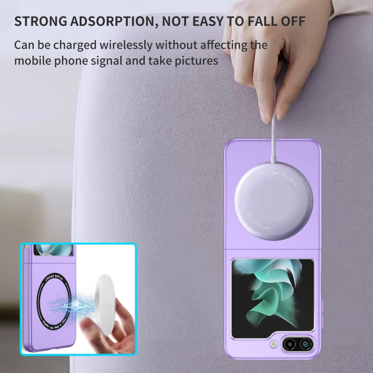For Samsung Galaxy Z Flip5 5G Magsafe Magnetic Folding PC Phone Case(Purple) - Galaxy Z Flip5 Cases by PMC TechLife | Online Shopping South Africa | PMC TechLife