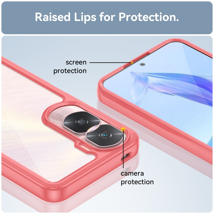 For Honor 90 Lite Colorful Series Acrylic Hybrid TPU Phone Case(Red) - Honor Cases by PMC TechLife | Online Shopping South Africa | PMC TechLife | Buy Now Pay Later Mobicred